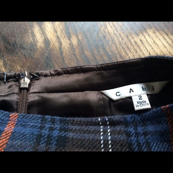 Cabi Plaid Wool Skirt - Picture 5 of 7